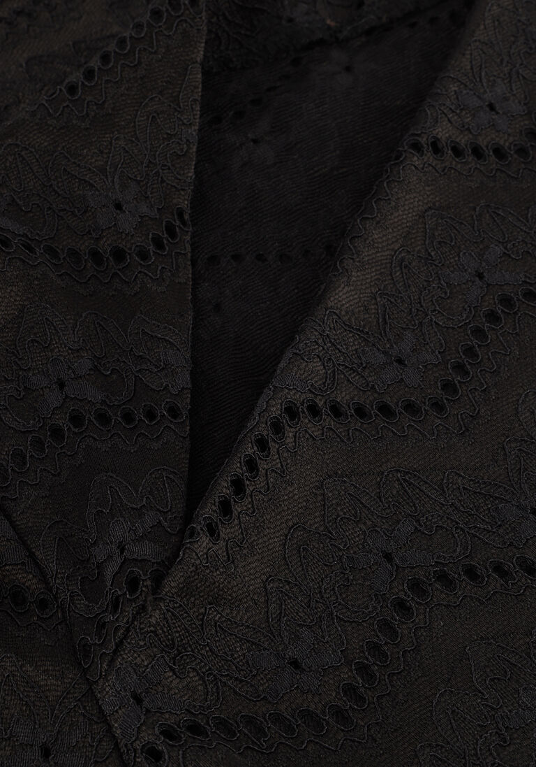 zwarte haute l'amitié blouses lace drape neck blouse