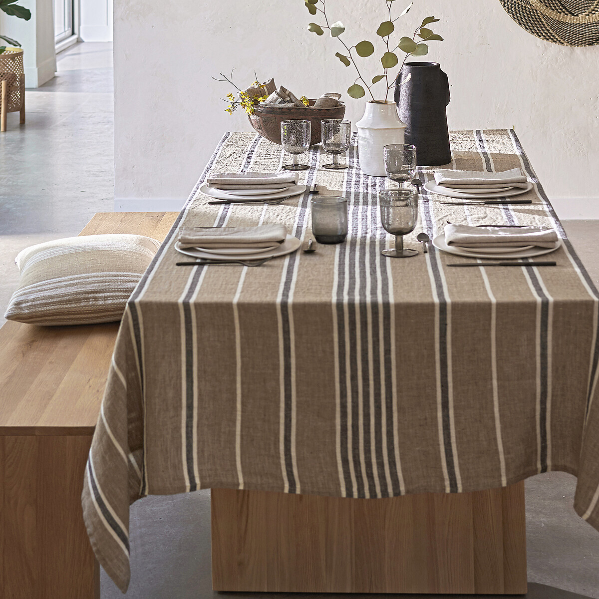 LA REDOUTE INTERIEURS<br>Conjunto de 6 copos de vidro bolha com haste, Faraji