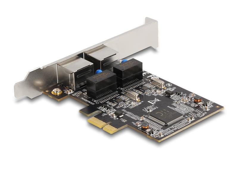 Delock Netzwerkkarte 2xRJ45 Gigabit PCI-Express x1 Delock PCI Express x1 Karte auf 2 x RJ45 Gigabit LAN RTL8111