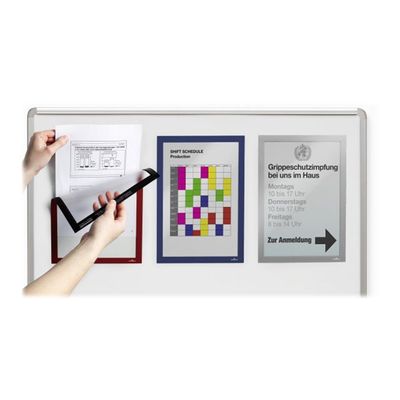 Durable Duraframe Magnetic - Cadre d'affichage magnétique - A4 - argent - pour surfaces métalliques