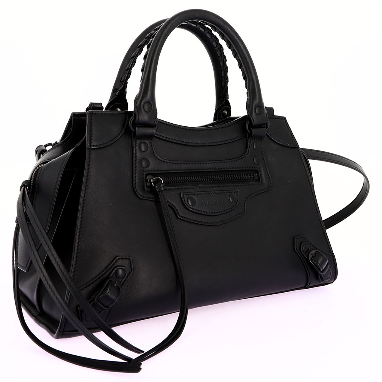 Balenciaga Sac bandoulière Néo Classic en Cuir noir - Très bon état - L.32.5 cm