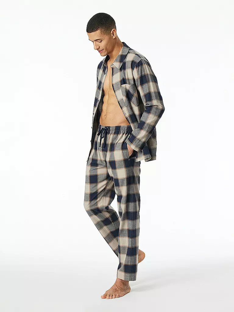 SCHIESSER Pyjama blau