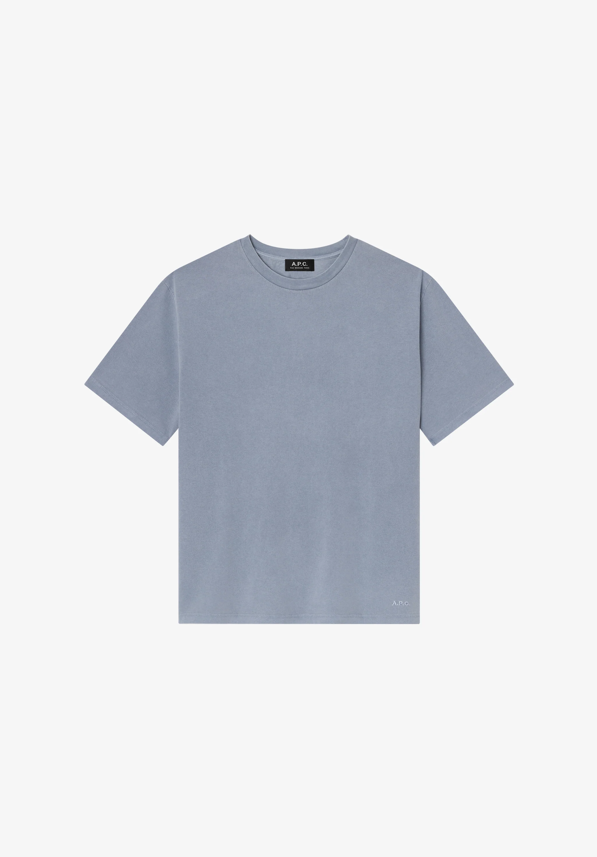T-shirt délavé ample - Bleu acier