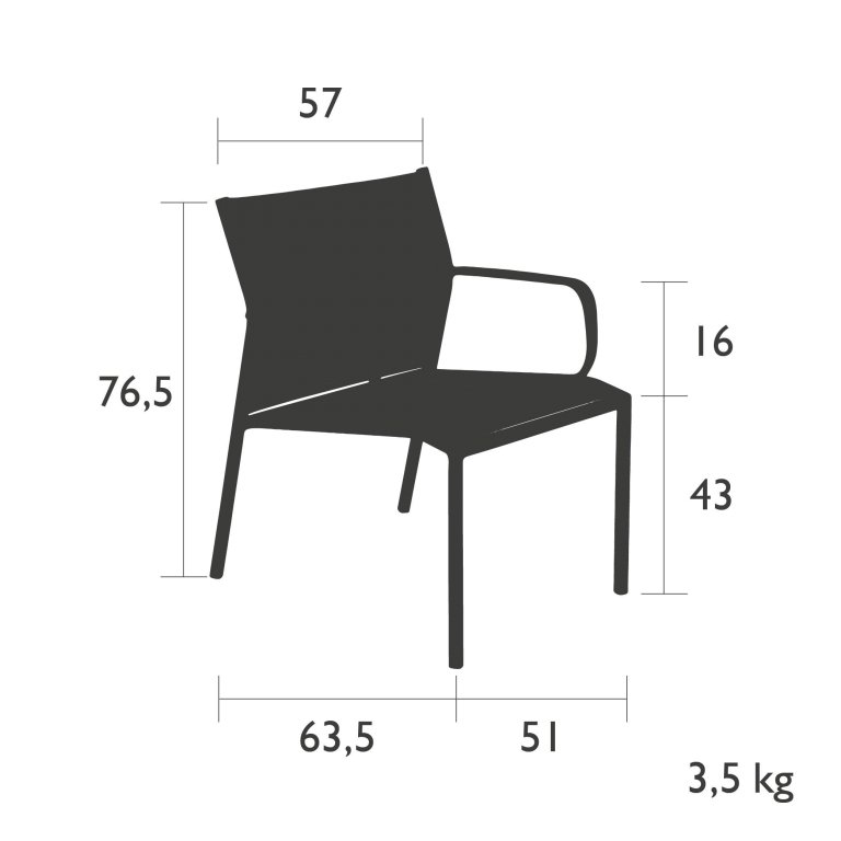 Fermob Cadiz fauteuil Anthracite