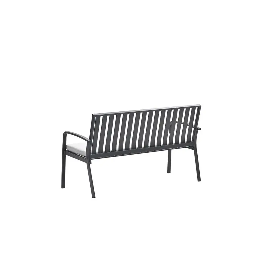 Pisa parkbank - aluminium - carbon black - valley sand