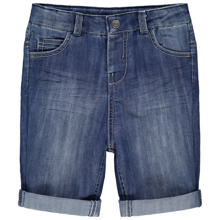 Bermuda en jean used - Bleu moyen