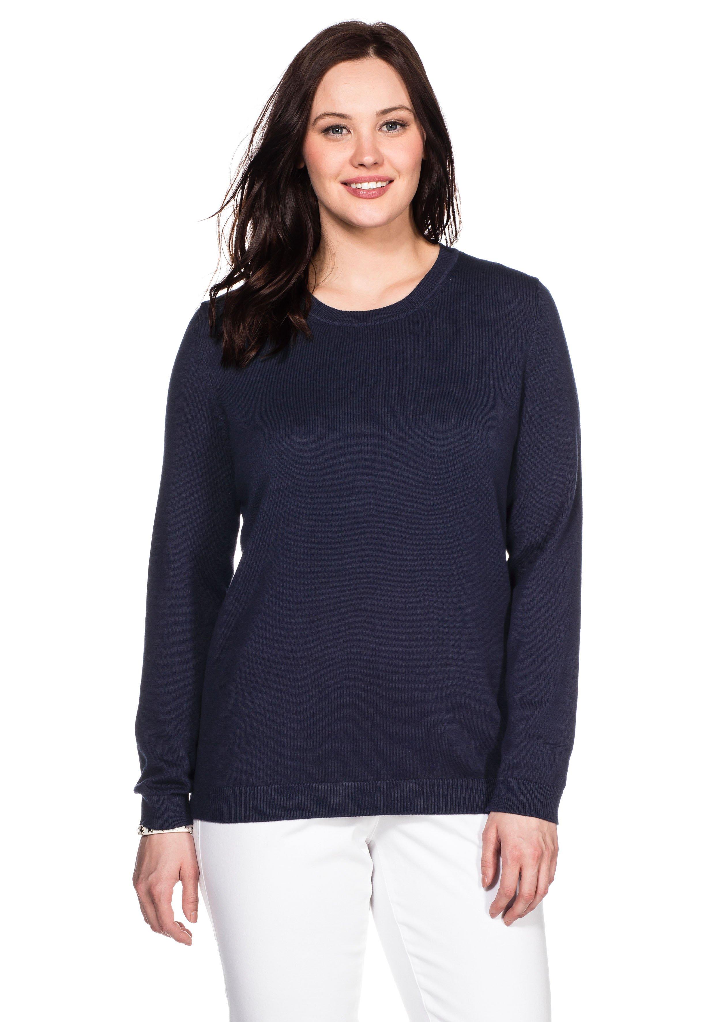 Pullover aus Feinstrick mit Rundhalsausschnitt