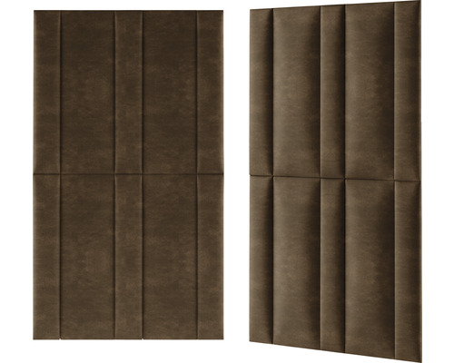 Wandkussen Preston bruin lederlook 15 x 90 cm