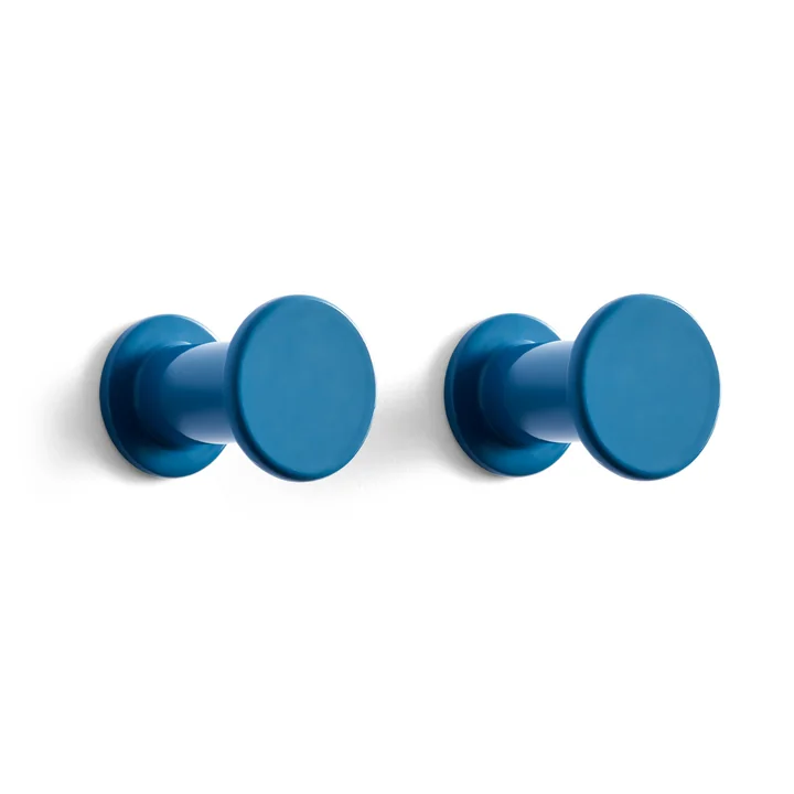 HAY - Bolt Kleiderhaken, blau (2er-Set)