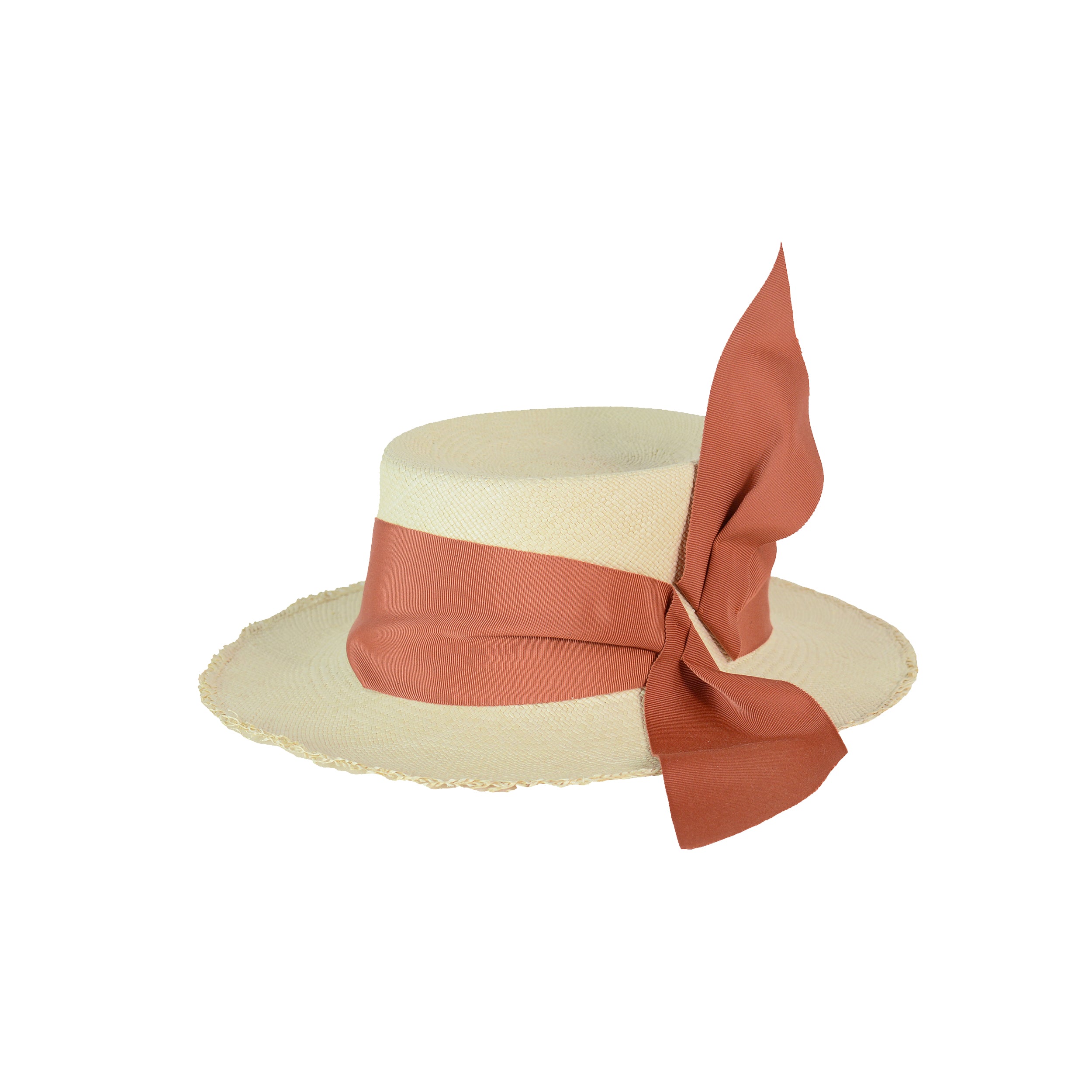 Chapeau en cuir Cordovan effiloché