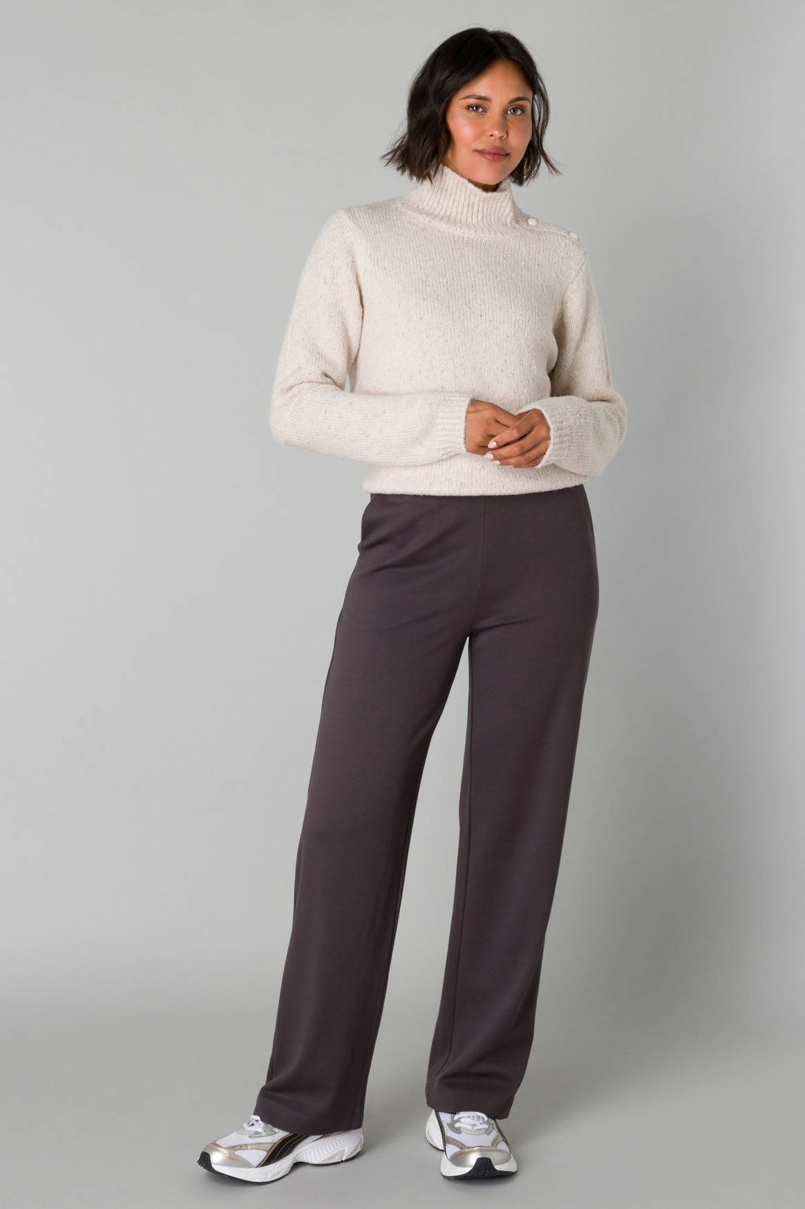Yest wide leg pantalon antraciet