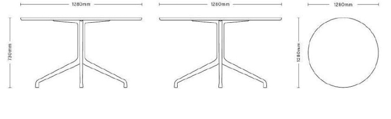 Hay About a Table AAT20 tafel zwart 128 cm