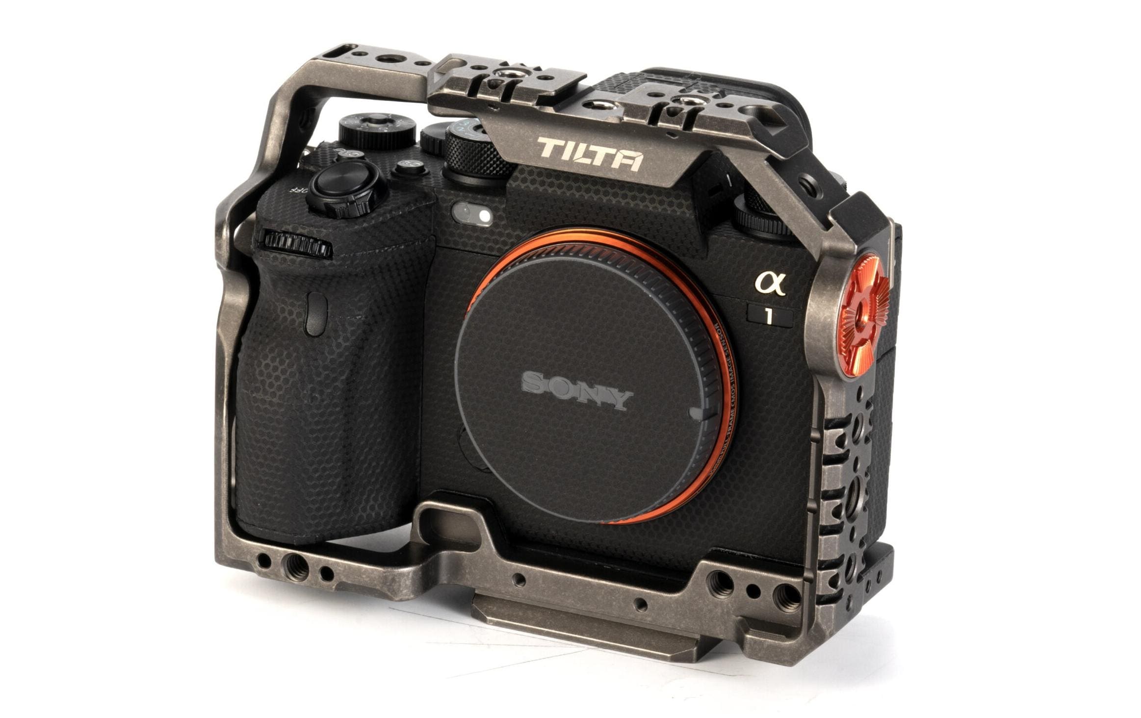 Full Camera Cage für Sony a1 - Tactical GrayBietet eine schützende Panzerung und verbessert die Funktionalität der Kamera