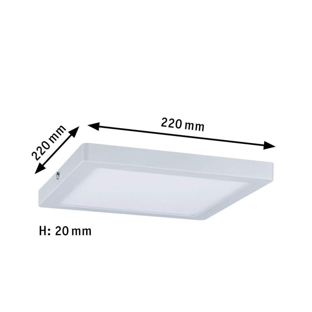 PANEL PAULMANN ATRIA LED 220X220MM 20W HVIT