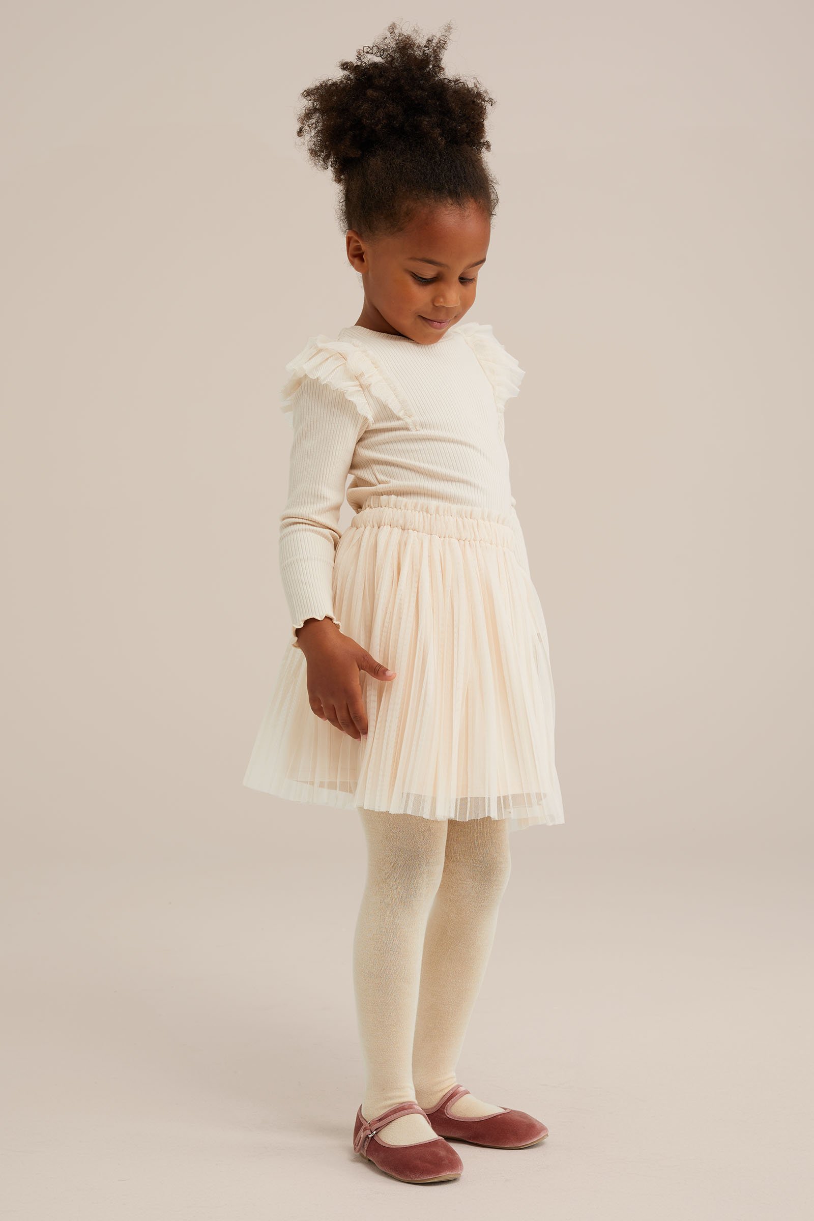 Meisjes tulerok WE Fashion Beige