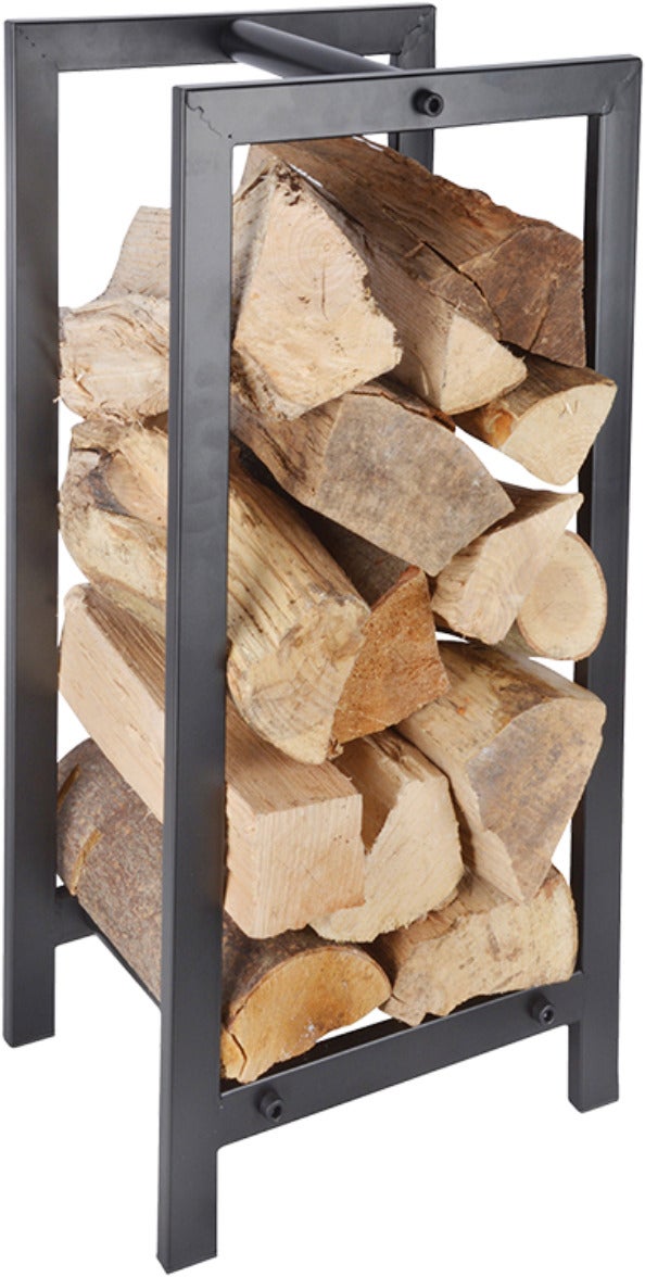Esschert haardhout opslag Design Fancy Flames zwart 30 x 23,5 x 59,7 cm