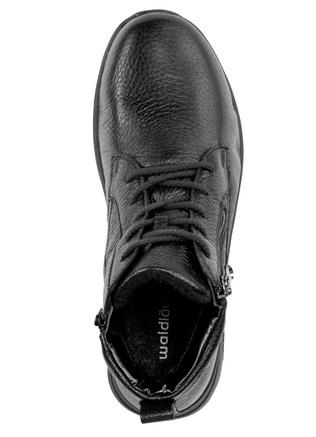 Waldläufer Schnür-Stiefelette aus genarbtem Hirsch-Nappaleder