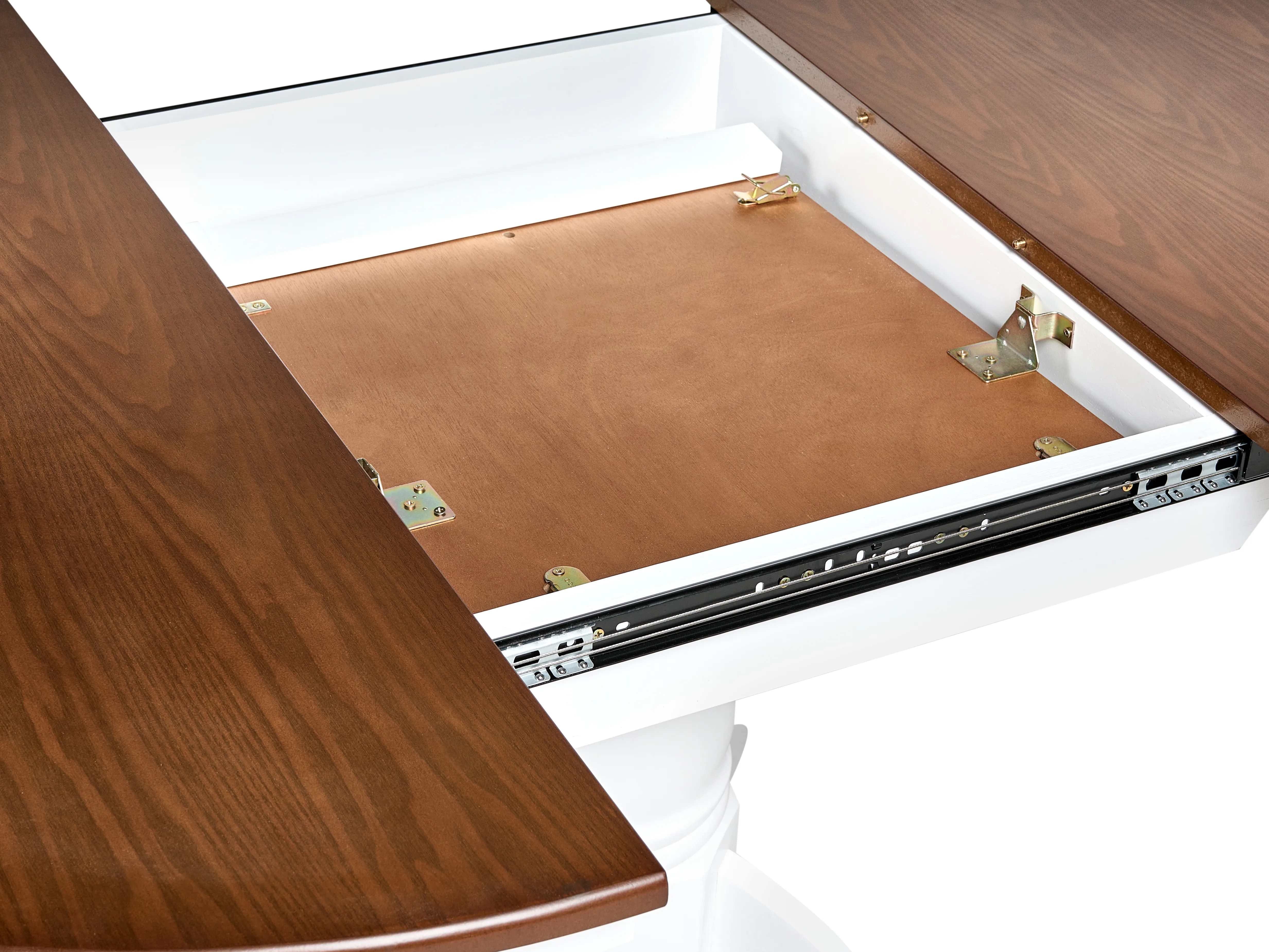 Eettafel uitschuifbaar AKRON Bruin essenhout 106 cm Hout 106/150 cm