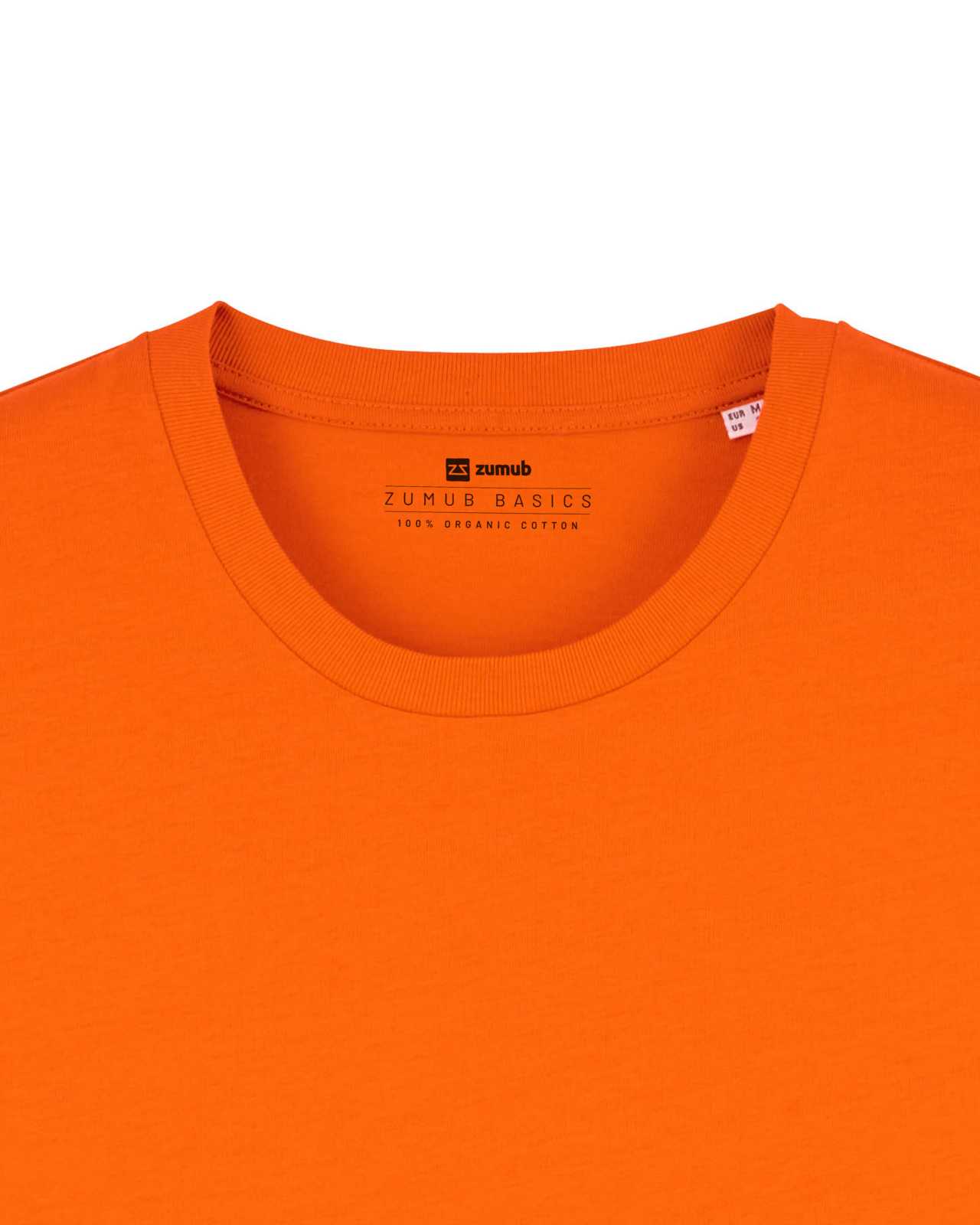 Camiseta Zumub, 100% algodão, laranja vibrante