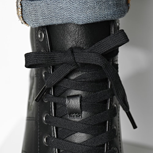 Baskets Hughes Mid Leather B4358 Black