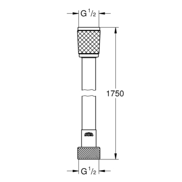 Grohe doucheslang VitalioFlex Trend kunststof 175 cm mat zwart