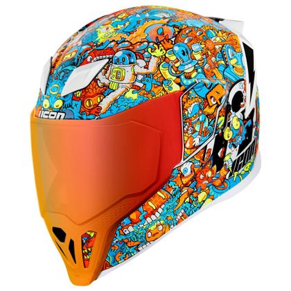 Casque Icon AIRFLITE - MIPS REDOODLE - Blanc / Orange