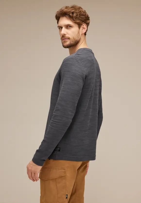 Winterslub Langarmshirt - dark iron grey
