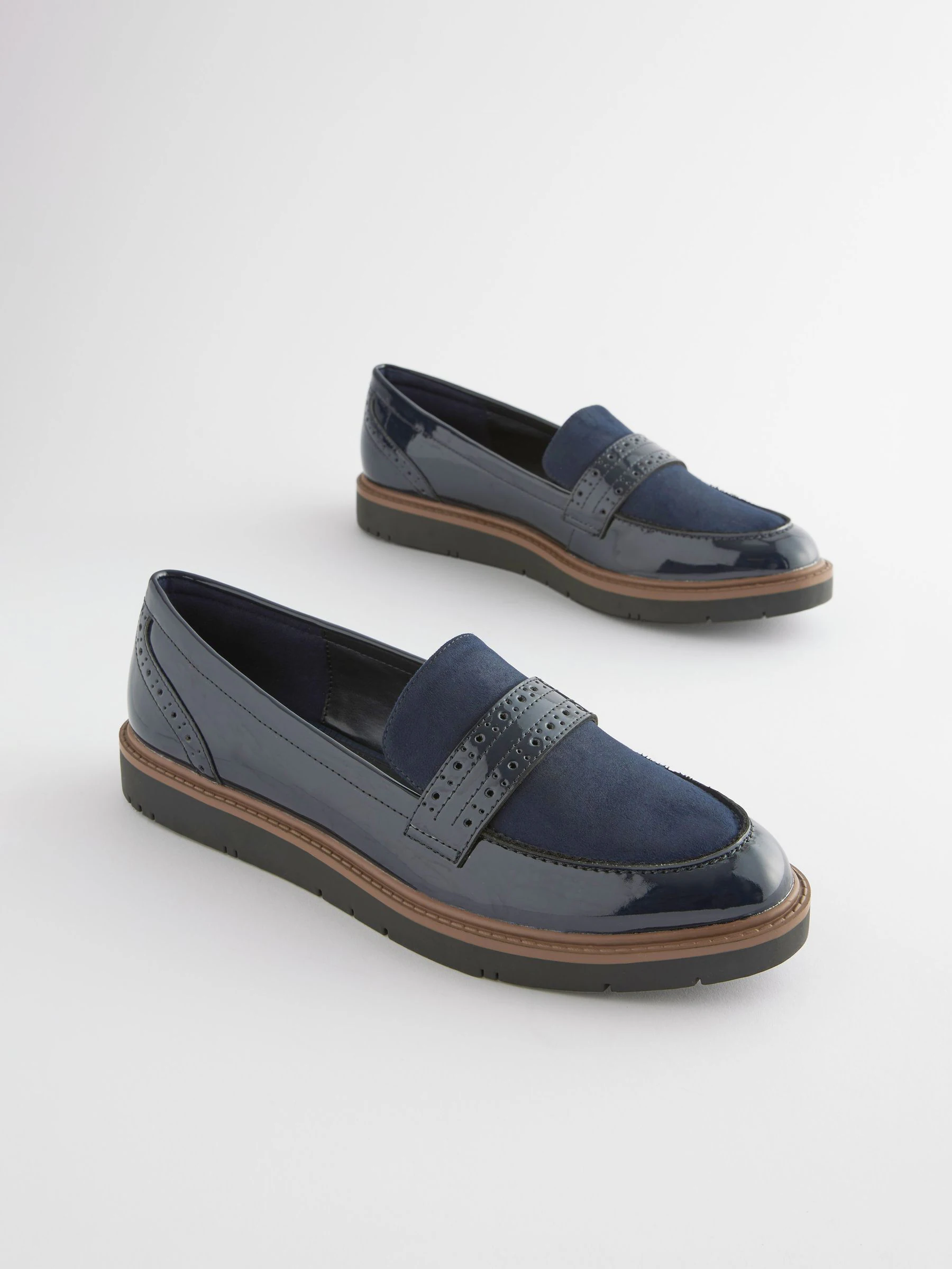 Donkerblauw - Forever Comfort® Brogue Instappers