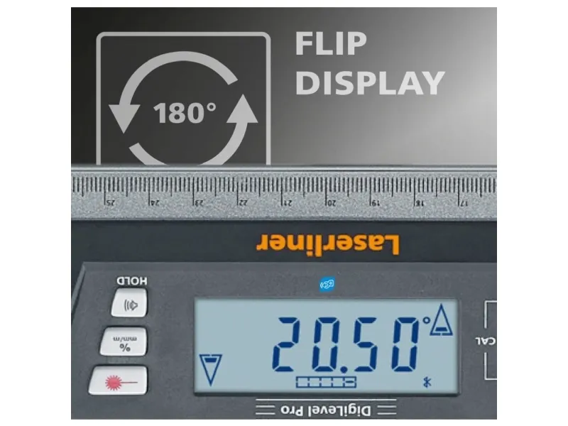 Laserliner DigiLevel Pro 100, Linjeniveau, Sort, Metallic, 0,5 mm/m, 0,5 mm, AAA, 1,5 V