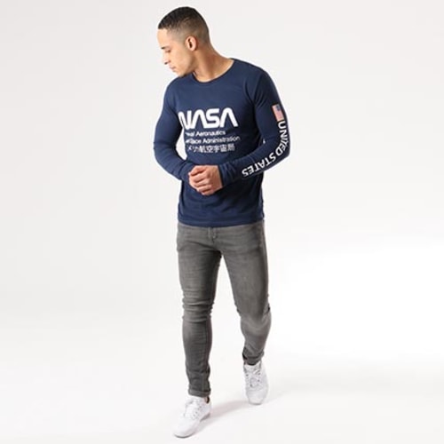 Tee Shirt Manches Longues Admin Bleu Marine