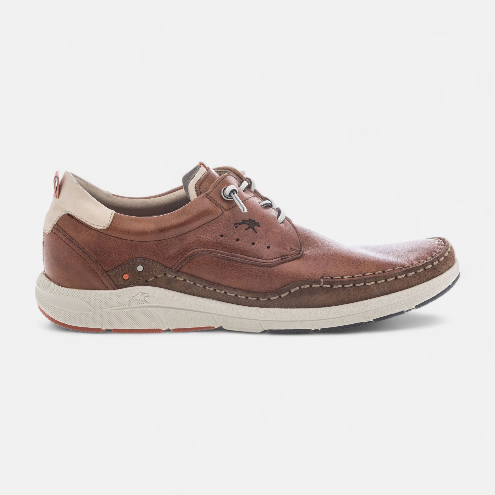 Derbies pieds sensibles Homme en cuir cognac