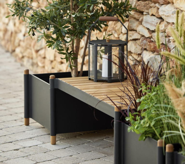Cane-Line Sticks plantenbak 57x57 Sand