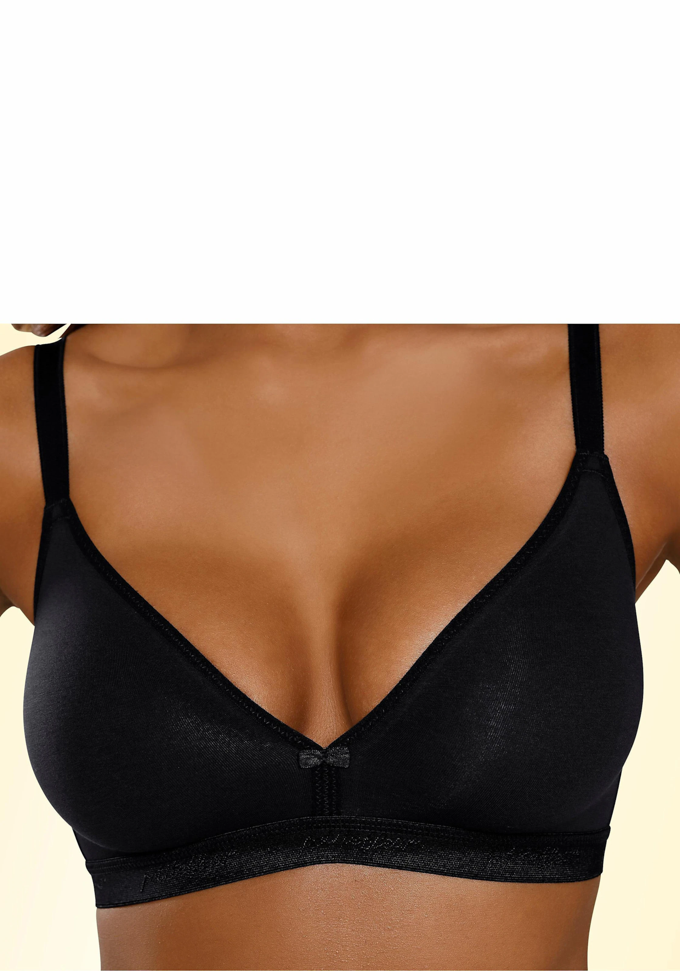 petite fleur Bralette-BH in 2xweiß+1xschwarz