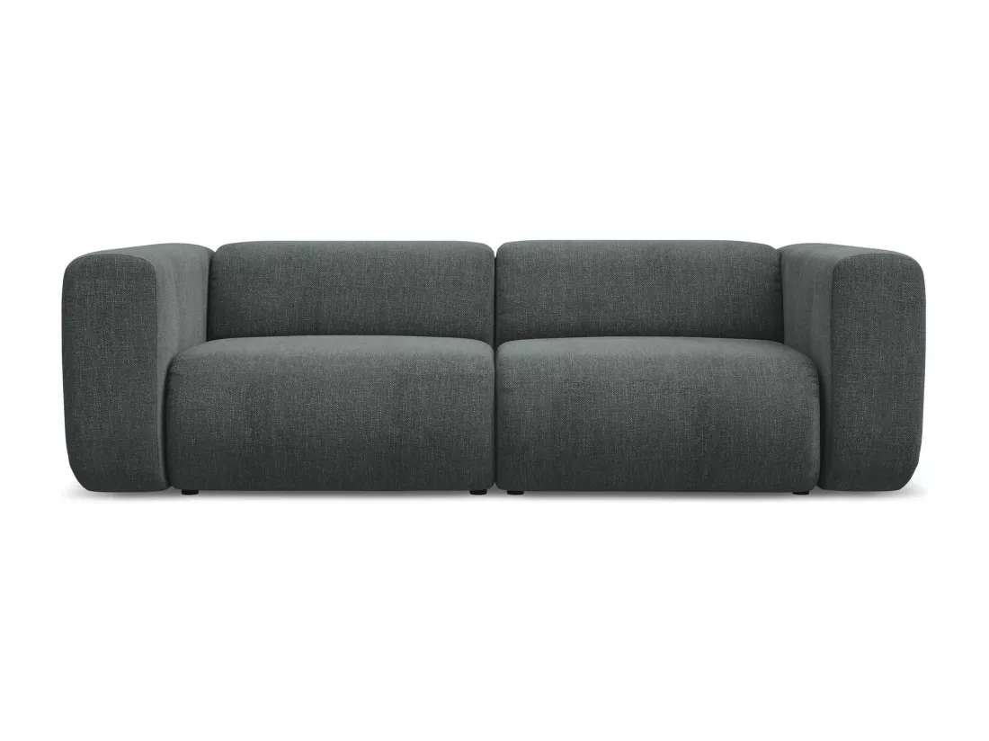 Canapé modulable 3 places en tissu chenille - graphite - EKAHI