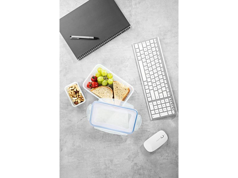 GOURMETmaxx Vorratsbehälter Klick-It 5.86 l, Blau/Transpare Vorratsbehälter-Set