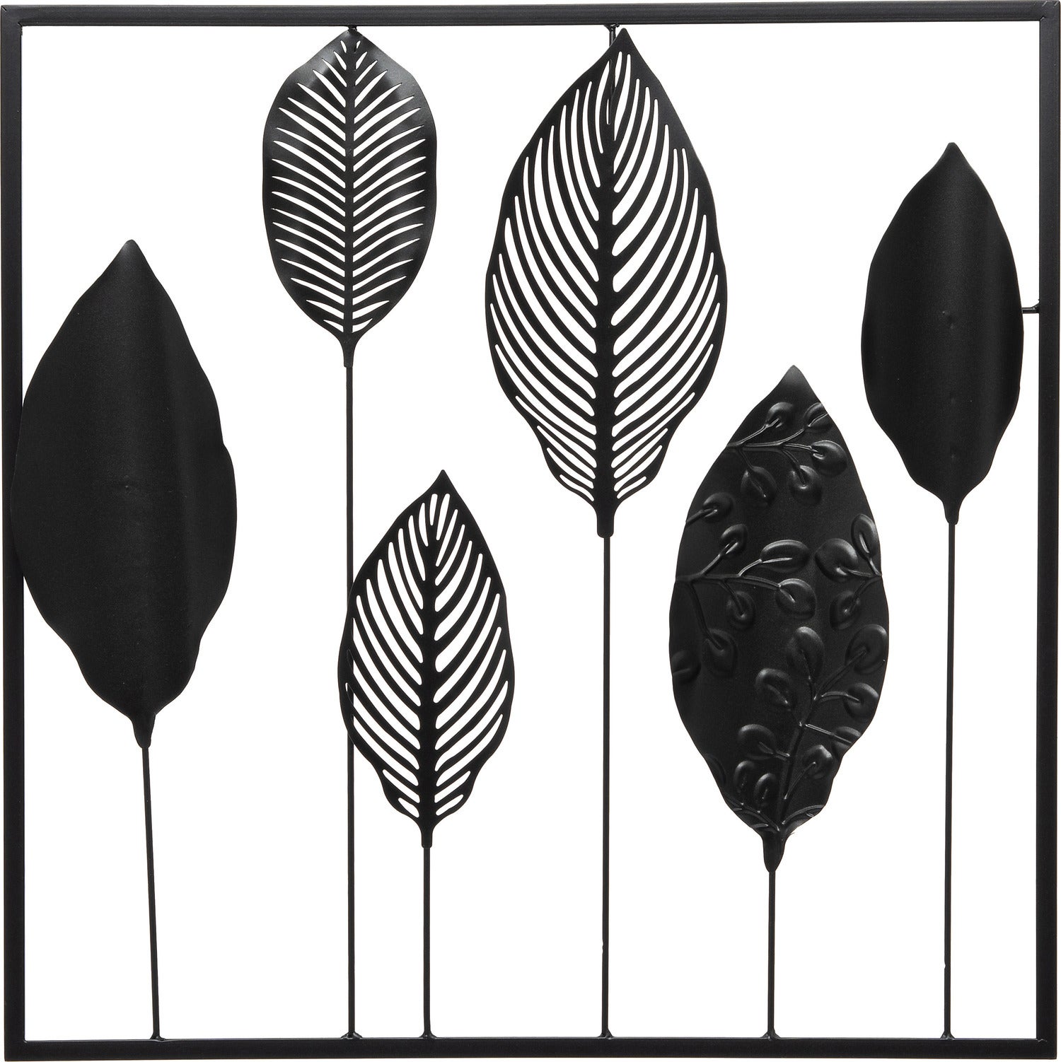 Intratuin tuinwanddecoratie Blad zwart 50 x 50 x 3,5 cm