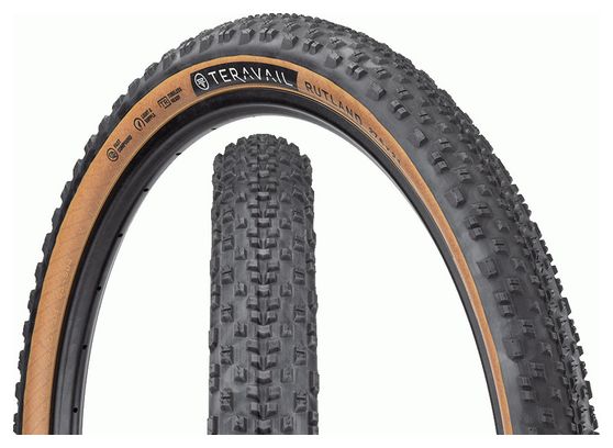 Pneu Gravel Teravail Rutland 27.5'' Tubeless Ready Souple Light & Supple Flancs Beiges Tan