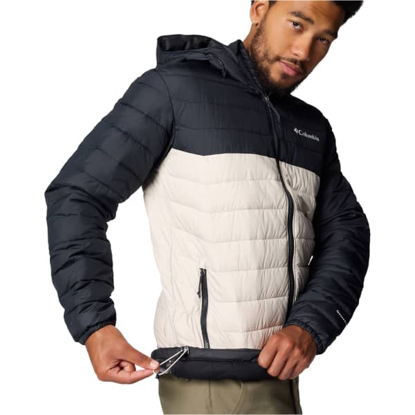 Doudoune randonnée COLUMBIA POWDER LITE II HOODED JACKET DARK STONE/BLACK