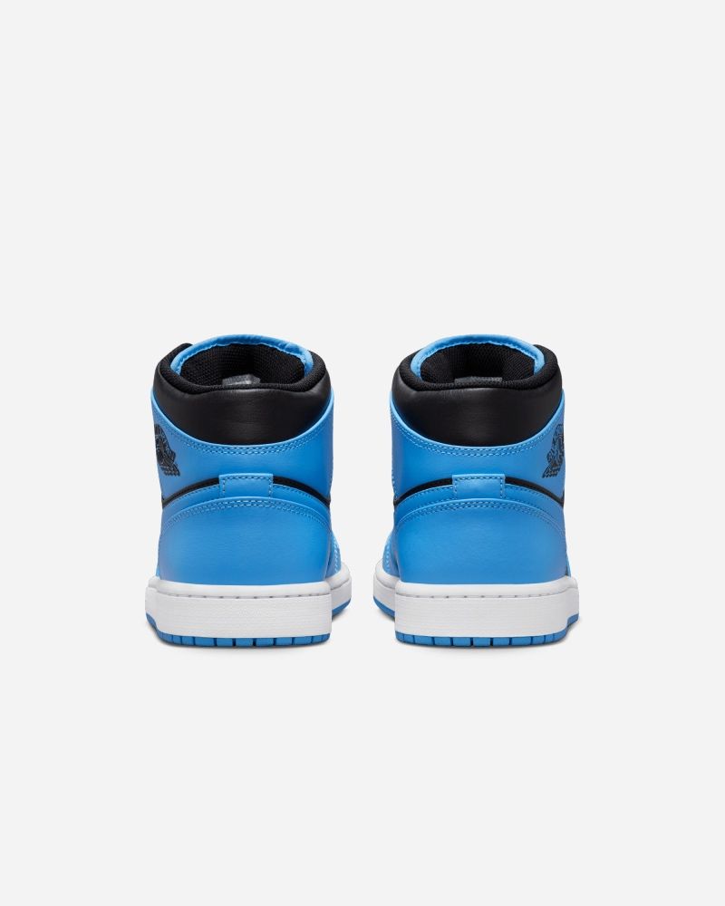 Chaussures Nike Air Jordan 1 Mid Bleu & Noir pour homme