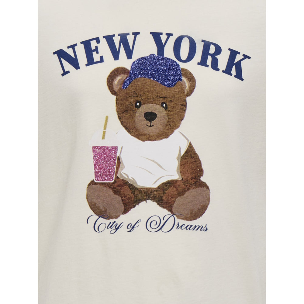 Køb kids ONLY Cloud Dancer New York Rosa Regular T-Shirt