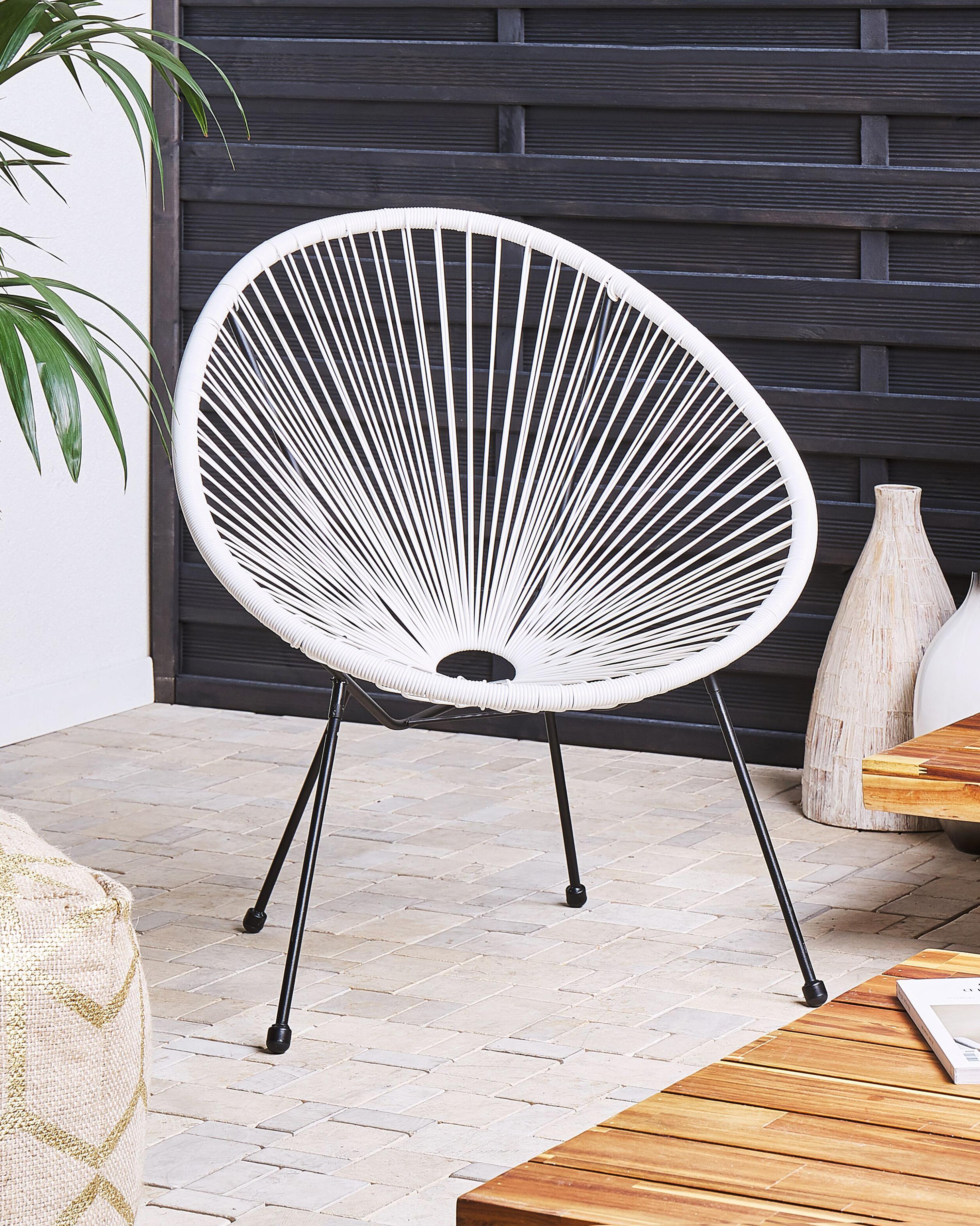 Set van 2 tuinstoelen ACAPULCO II PE rotan Wit