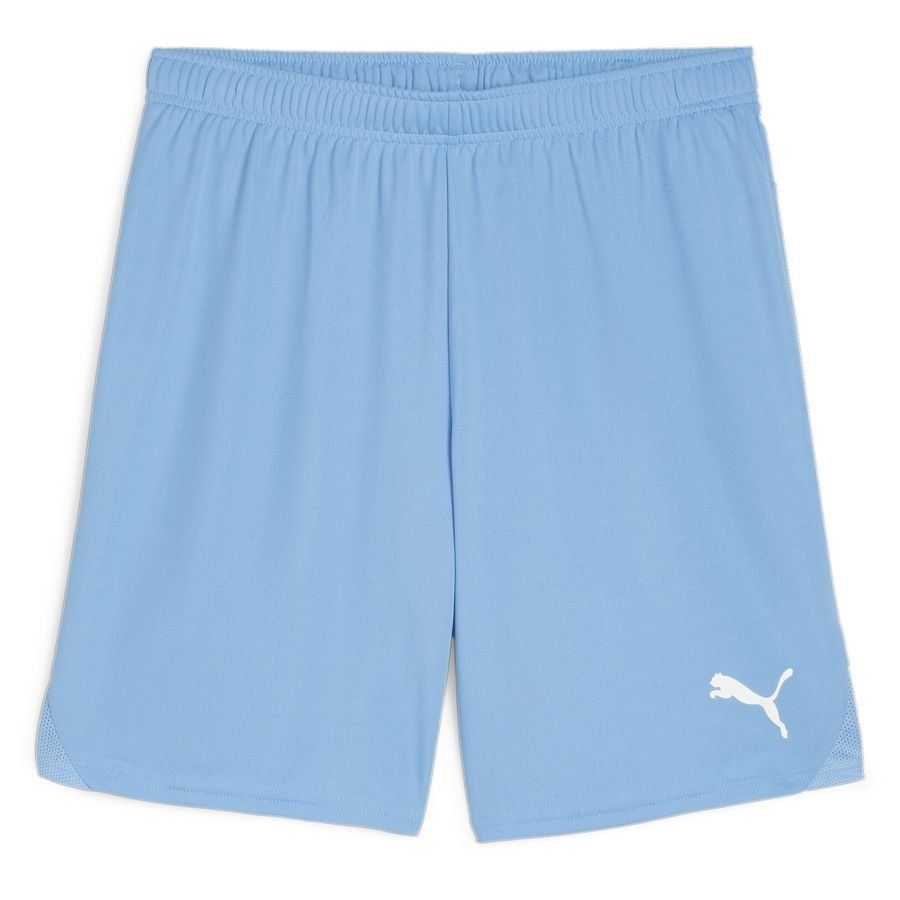 PUMA Short de Foot teamGOAL - Bleu Ciel/Blanc