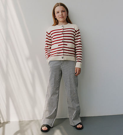 Sofie Schnoor Cardigan - Strick - Off White/Rot