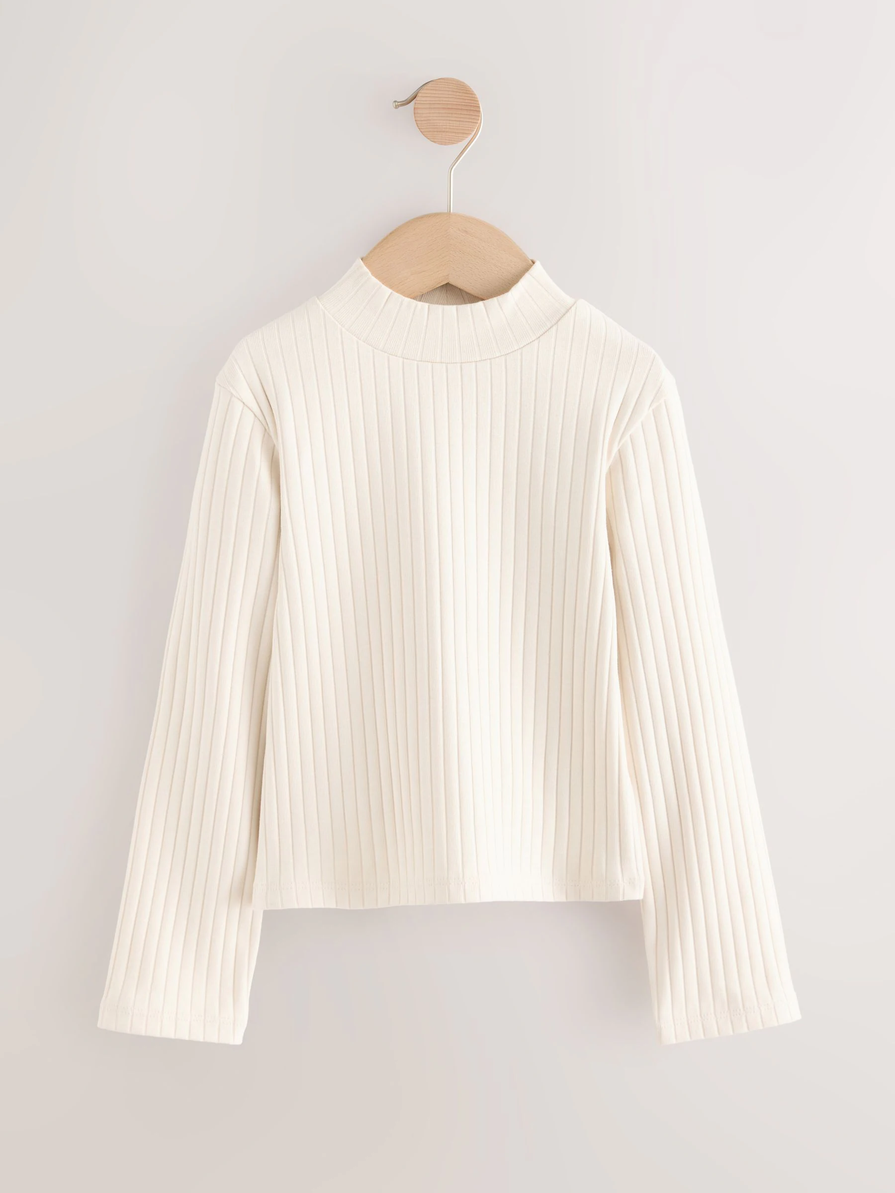 Multi Plain - High Neck Ribbed Tops 3 Pack (3-16yrs)