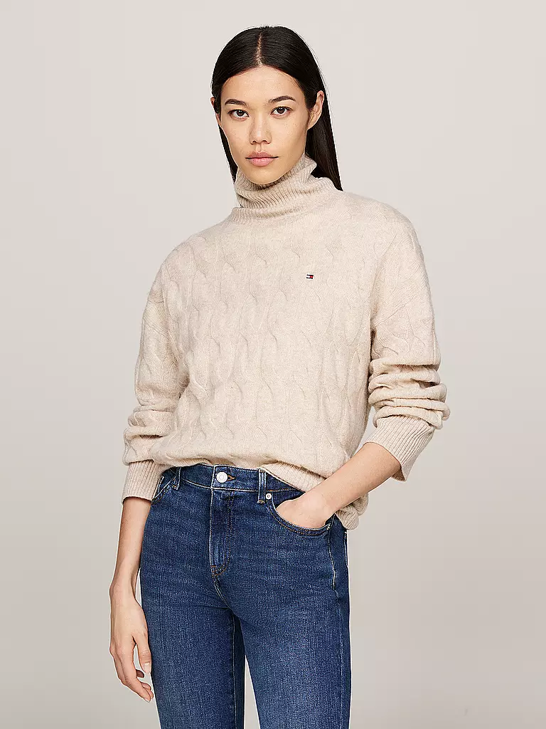 TOMMY HILFIGER Rollkragenpullover  creme