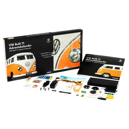 Franzis Verlag Adventskalender VW Bulli T1 orange/weiß