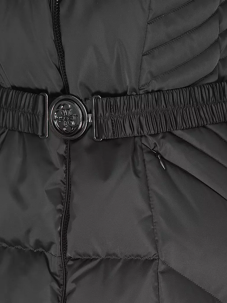 GUESS Daunensteppmantel  schwarz