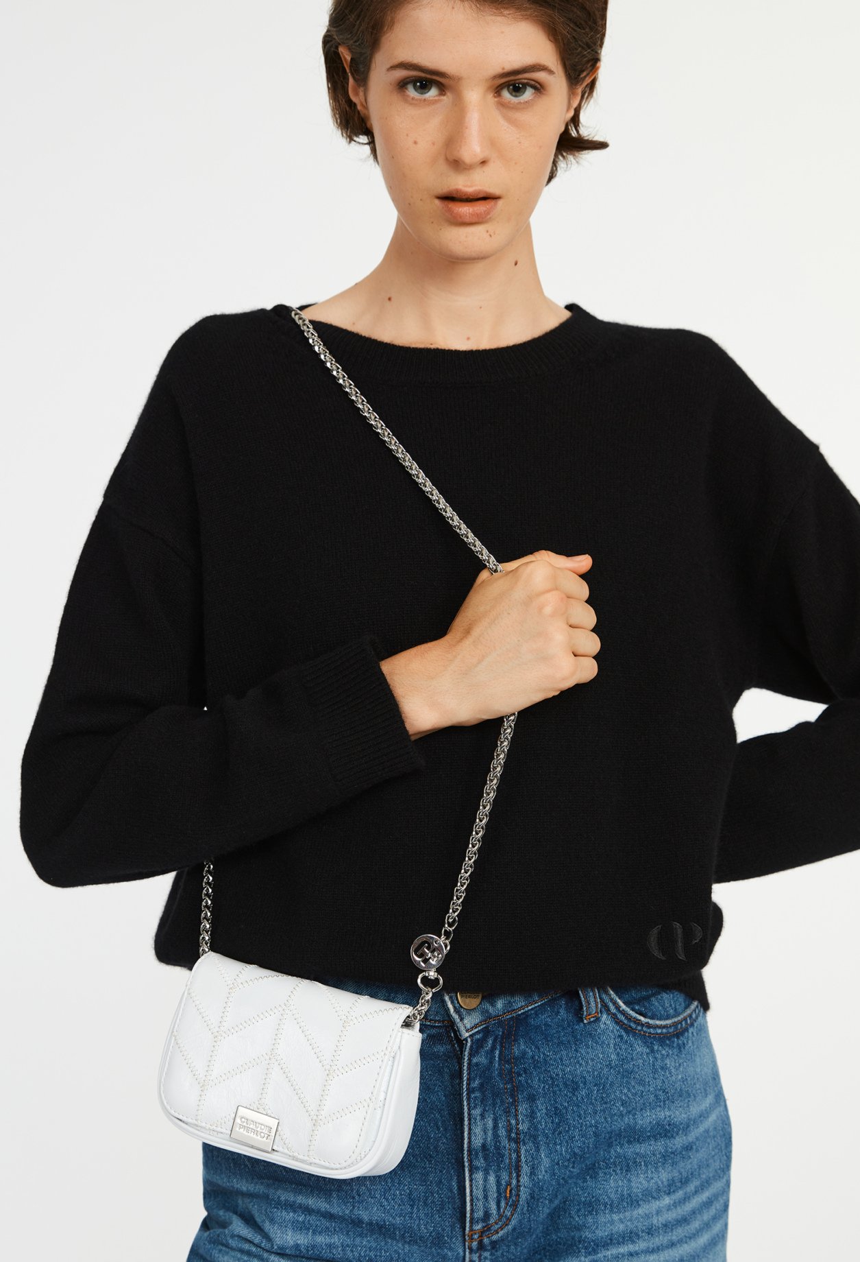 Pochette cuir verni