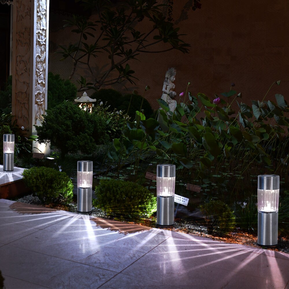 16 LED Edelstahl Solarlampen für den Außenbereich