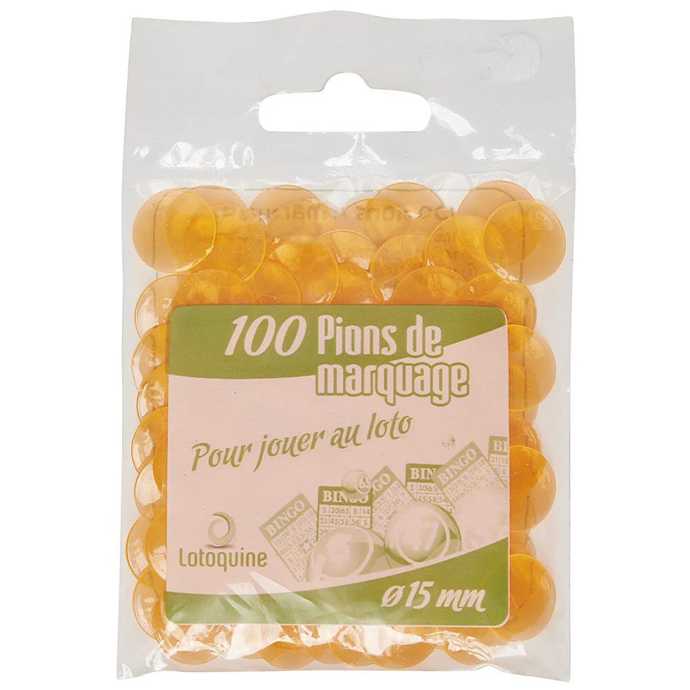 Sachet de 100 pions de loto Ø 15mm